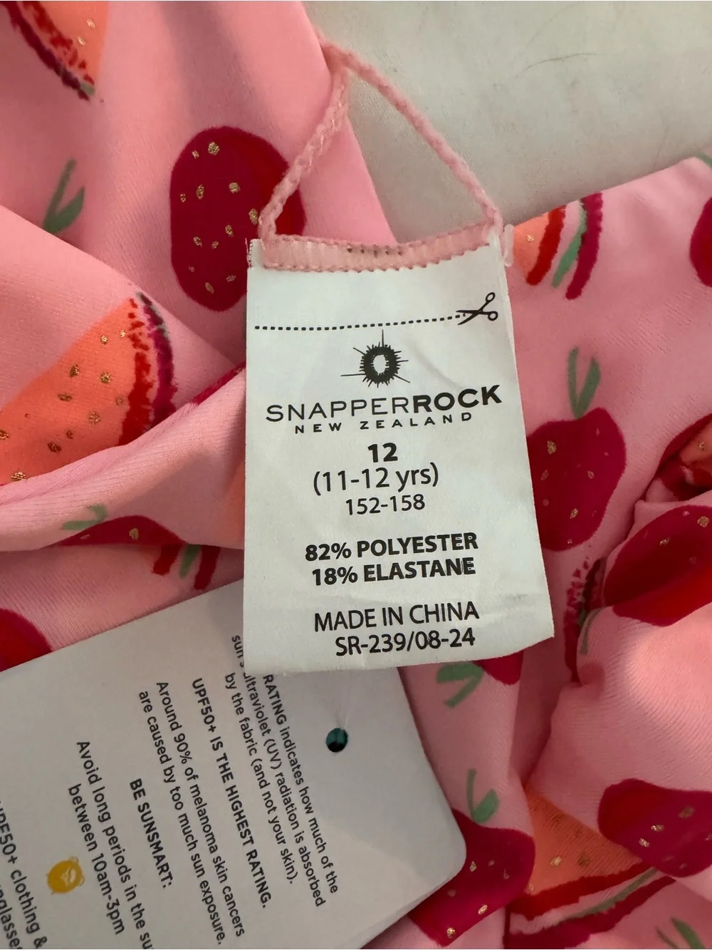 SNAPPER ROCK Pink Strawberry & Watermelon Print Girls Bikini
